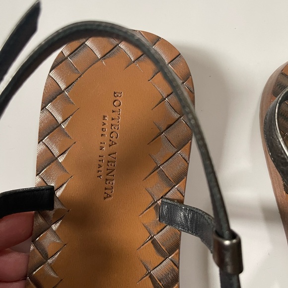 [Bottega Veneta] Ravello Pewter Braided Flat Strap Sandals Sz: 8 [EU 38] - Picture 6 of 9
